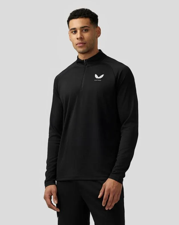Men Castore Tops Adapt Quarter Zip Top 8211 Black