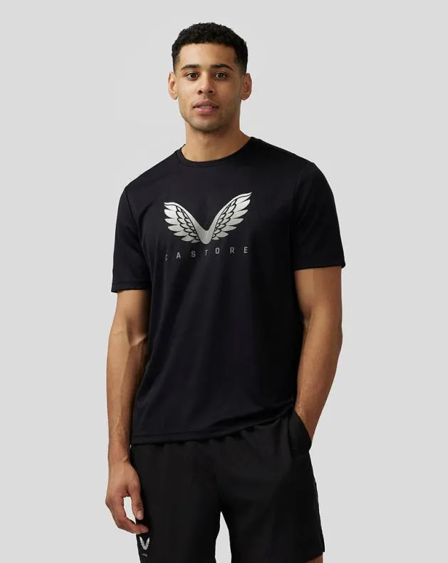 Men Castore Tops Adapt Short Sleeve Graphic T Shirt 8211 Black