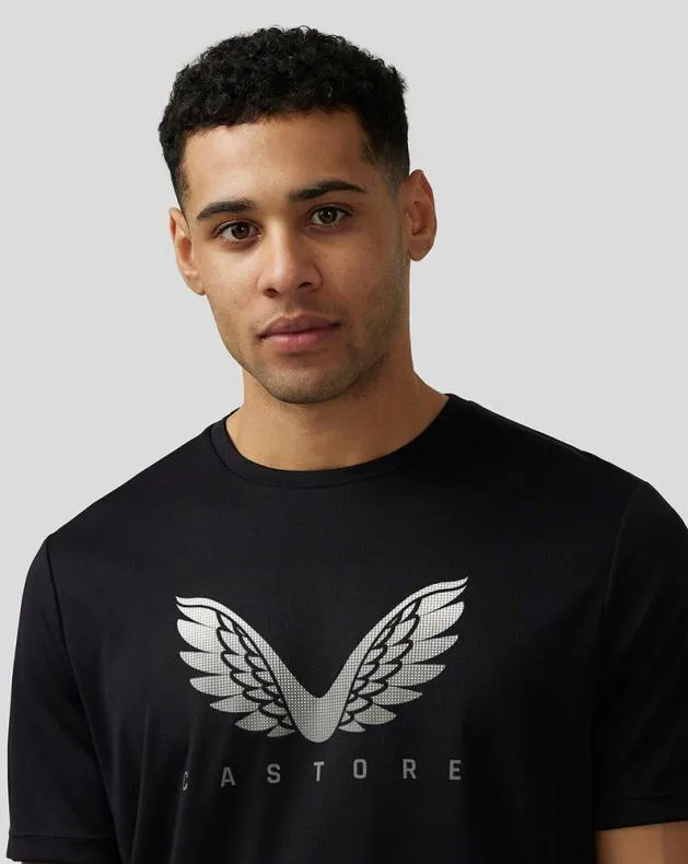 Men Castore Tops Adapt Short Sleeve Graphic T Shirt 8211 Black