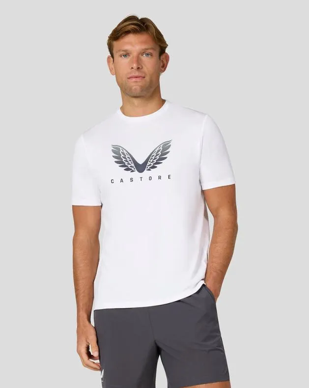 Men Castore Tops Adapt Short Sleeve Graphic T Shirt 8211 White