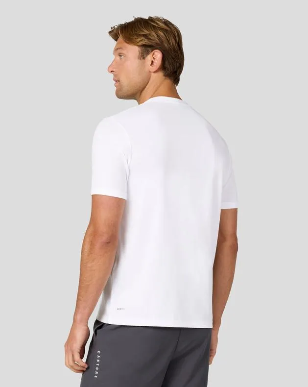 Men Castore Tops Adapt Short Sleeve Graphic T Shirt 8211 White