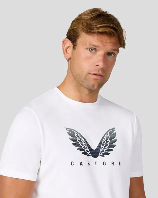 Men Castore Tops Adapt Short Sleeve Graphic T Shirt 8211 White