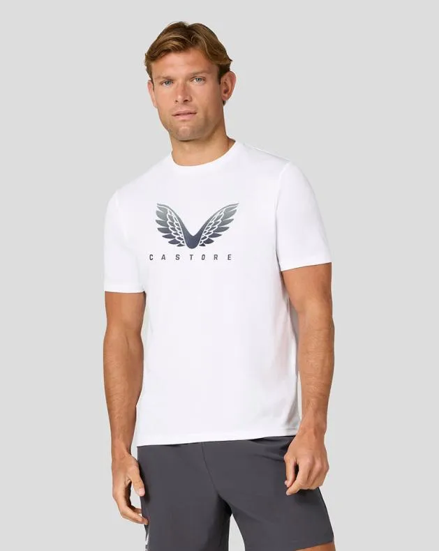 Men Castore Tops Adapt Short Sleeve Graphic T Shirt 8211 White
