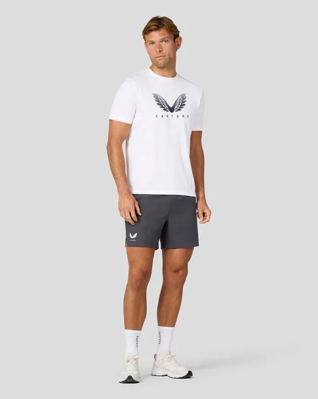 Men Castore Tops Adapt Short Sleeve Graphic T Shirt 8211 White