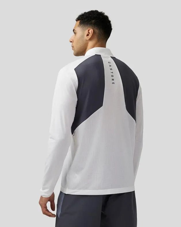 Men Castore Tops Apex Aeromesh Quarter Zip 8211 White