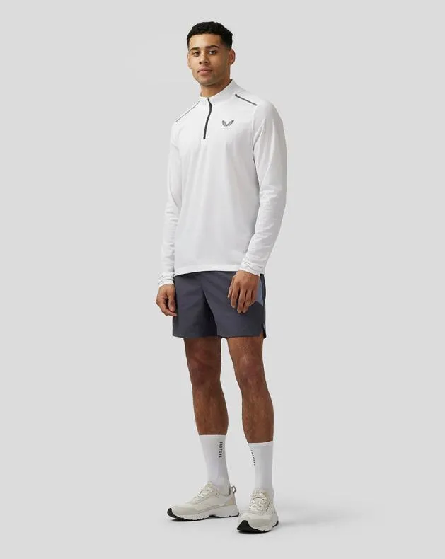 Men Castore Tops Apex Aeromesh Quarter Zip 8211 White