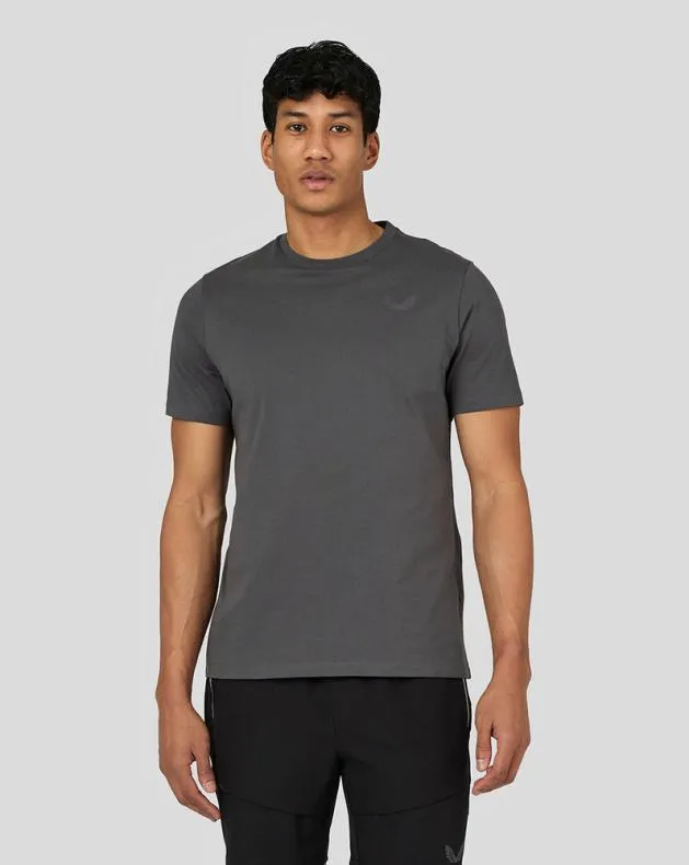Men Castore Tops Flex Short Sleeve Woven TShirt 8211 Gunmetal