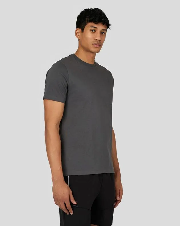 Men Castore Tops Flex Short Sleeve Woven TShirt 8211 Gunmetal