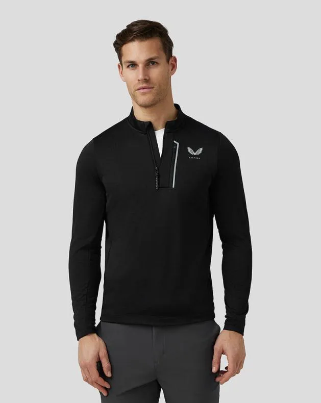 Men Castore Tops Golf Pinnacle Tech Half Zip Top 8211 Black