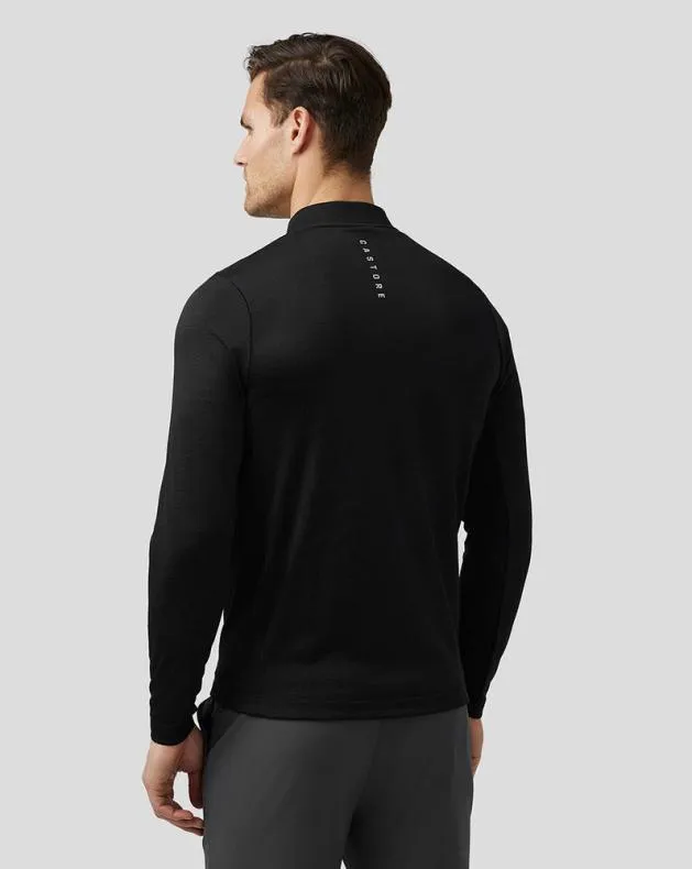Men Castore Tops Golf Pinnacle Tech Half Zip Top 8211 Black