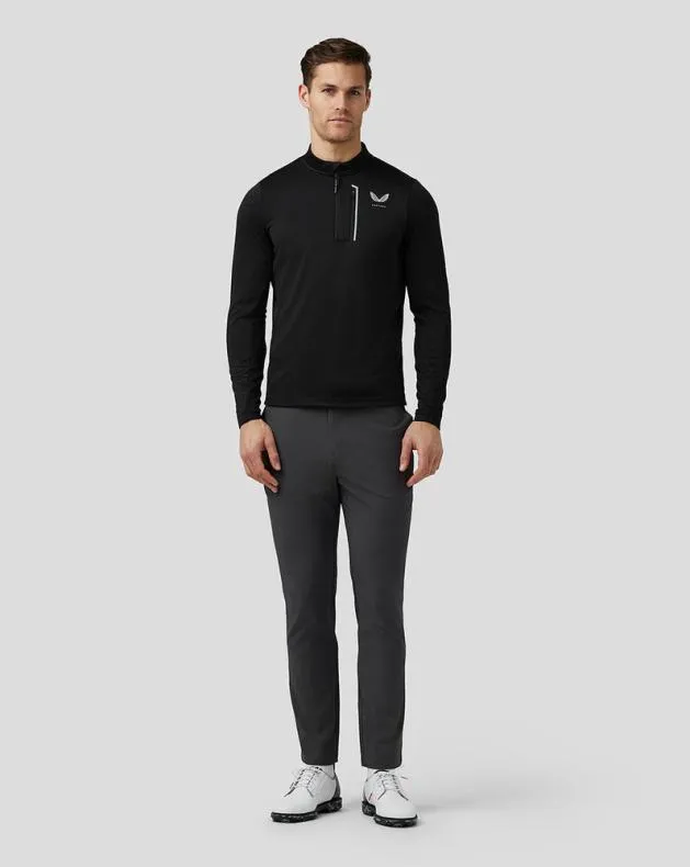 Men Castore Tops Golf Pinnacle Tech Half Zip Top 8211 Black