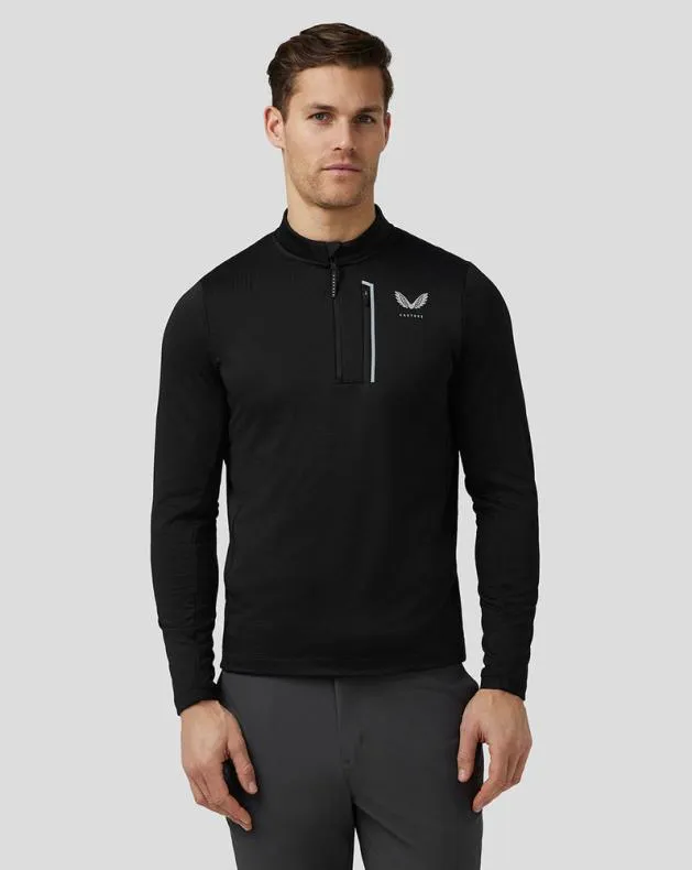 Men Castore Tops Golf Pinnacle Tech Half Zip Top 8211 Black
