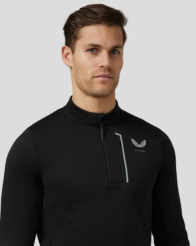 Men Castore Tops Golf Pinnacle Tech Half Zip Top 8211 Black