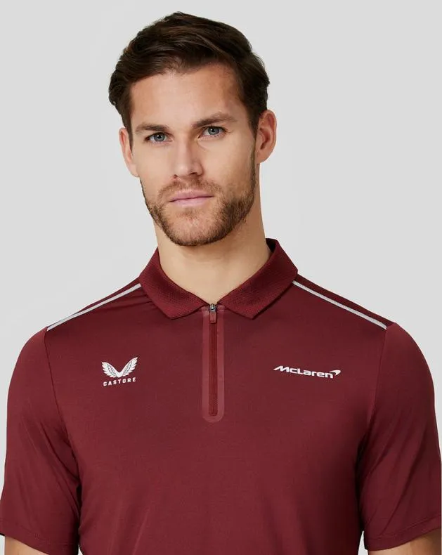 Men Castore Tops McLaren Performance Polo Shirt 8211 Port