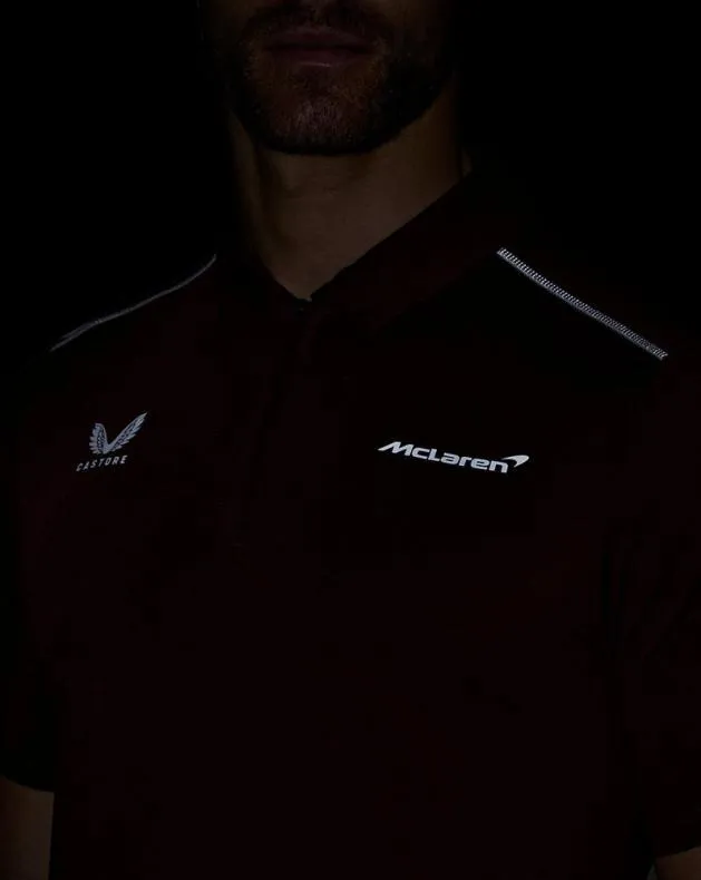 Men Castore Tops McLaren Performance Polo Shirt 8211 Port