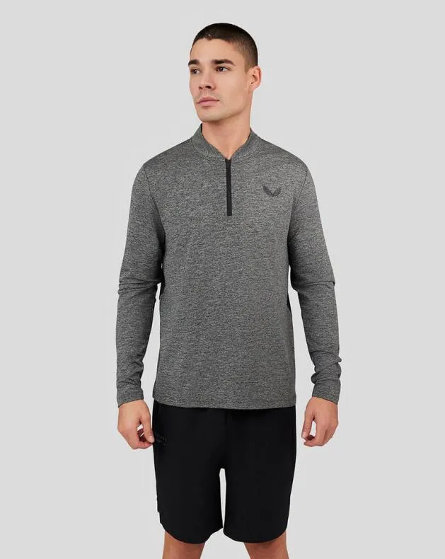 Men Castore Tops Onyx X 007 Mesh Panel 14 Zip