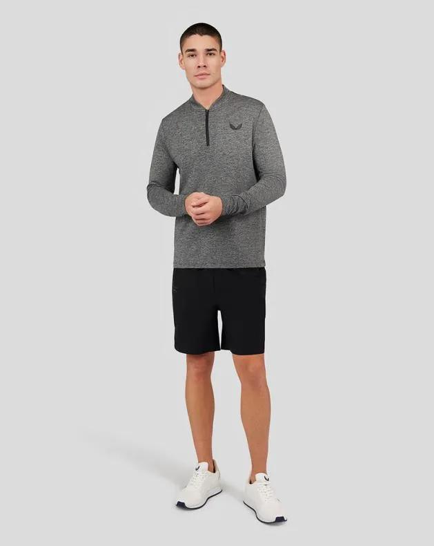 Men Castore Tops Onyx X 007 Mesh Panel 14 Zip