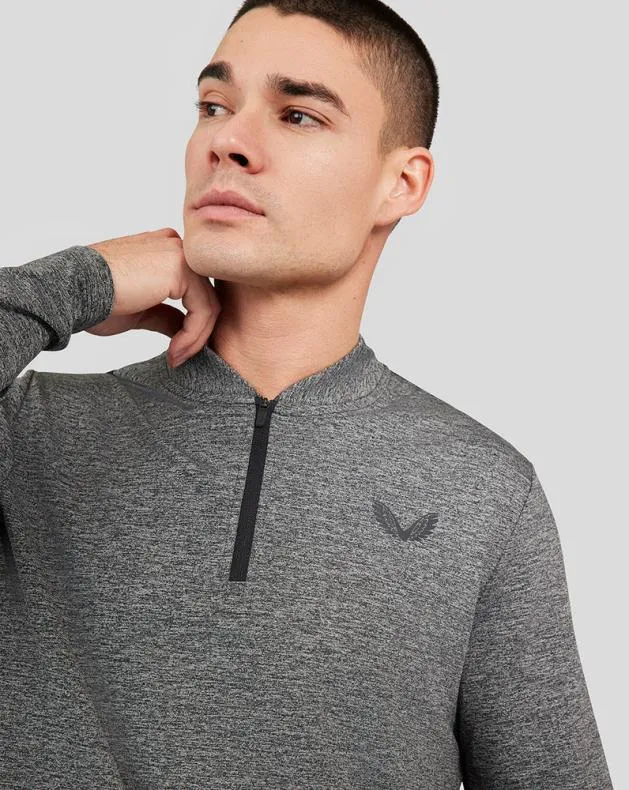Men Castore Tops Onyx X 007 Mesh Panel 14 Zip