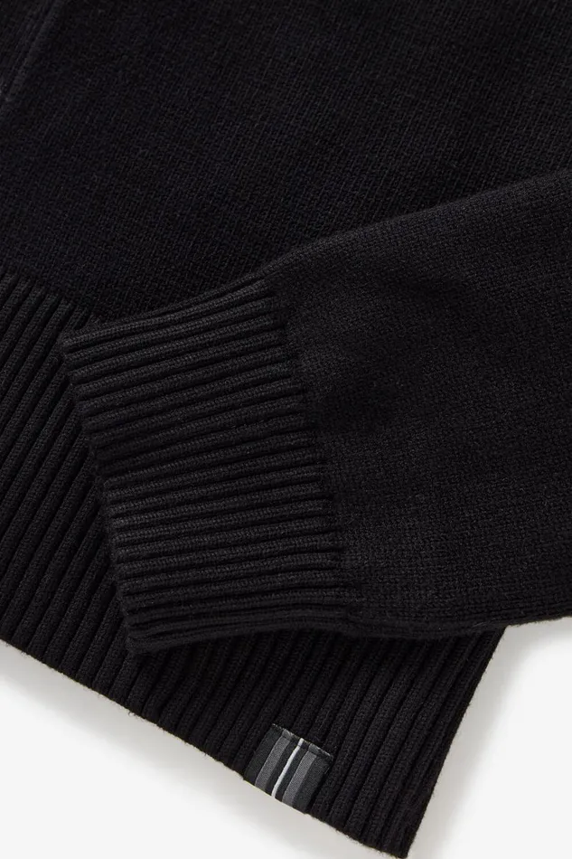 Men Coats and Jackets Fila Baseline Cardigan 001 Black
