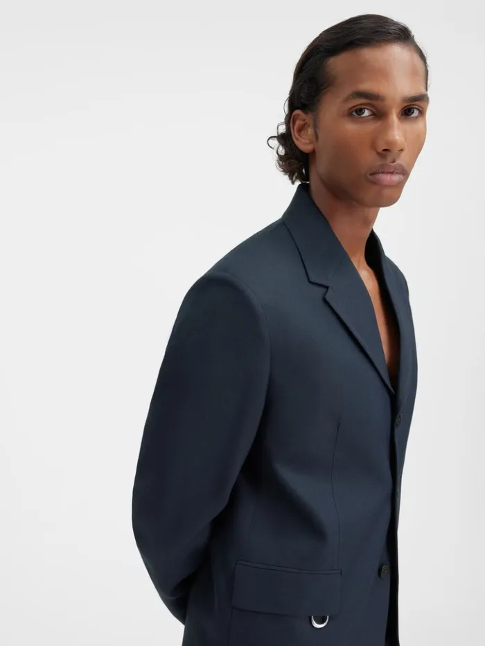 Men Coats and Jackets JACQUEMUS The Cabri Jacket Dark Navy Men Coats and Jackets JACQUEMUS The Cabri Jacket Dark Navy