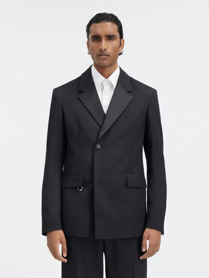 Men Coats and Jackets JACQUEMUS The Melo Tuxedo Jacket Black Men Coats and Jackets JACQUEMUS The Melo Tuxedo Jacket Black