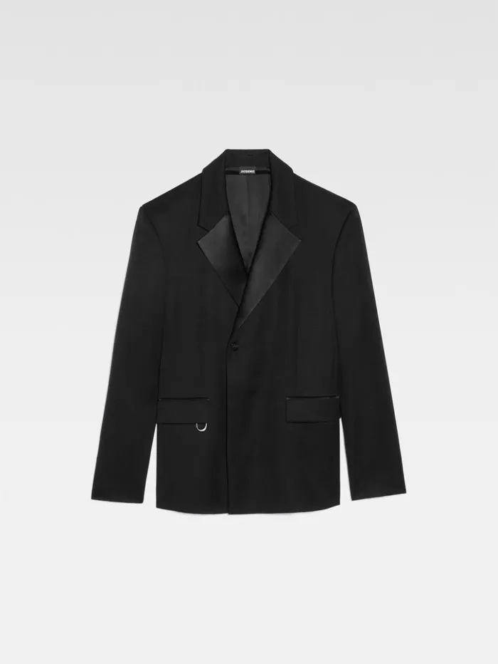 Men Coats and Jackets JACQUEMUS The Melo Tuxedo Jacket Black Men Coats and Jackets JACQUEMUS The Melo Tuxedo Jacket Black