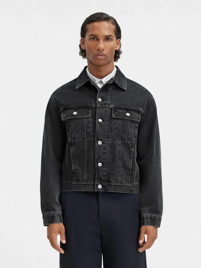 Men Denim JACQUEMUS The Denim DeNmes Jacket Black Men Denim JACQUEMUS The Denim DeNmes Jacket Black