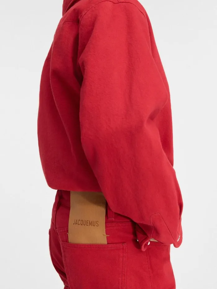 Men Denim JACQUEMUS The Straight DeNmes Denim Pants Red Men Denim JACQUEMUS The Straight DeNmes Denim Pants Red