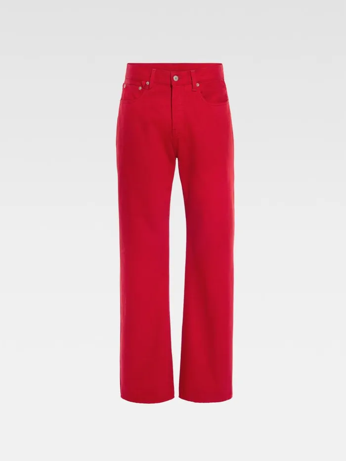 Men Denim JACQUEMUS The Straight DeNmes Denim Pants Red Men Denim JACQUEMUS The Straight DeNmes Denim Pants Red