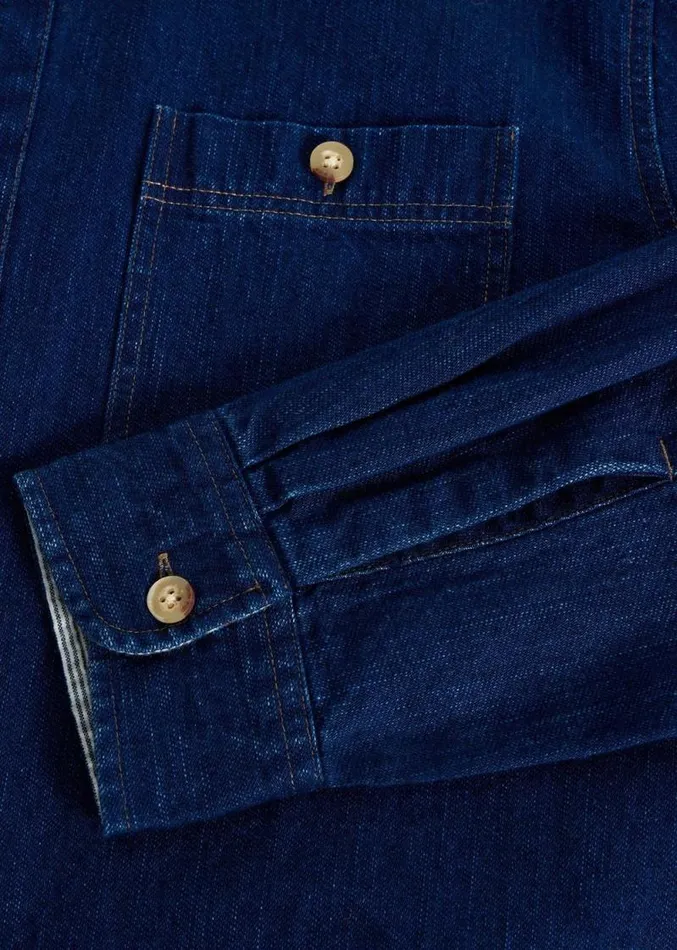 Men Denim Shirt Mid Denim White Stuff Shirts Men Denim Shirt Mid Denim White Stuff Shirts