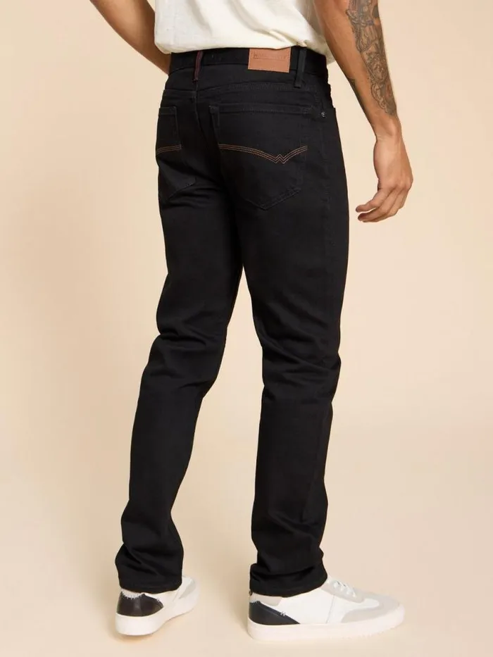 Men Eastwood Straight Jean Pure Black White Stuff Jeans