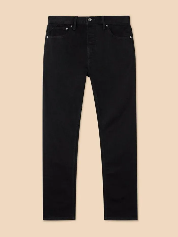 Men Eastwood Straight Jean Pure Black White Stuff Jeans