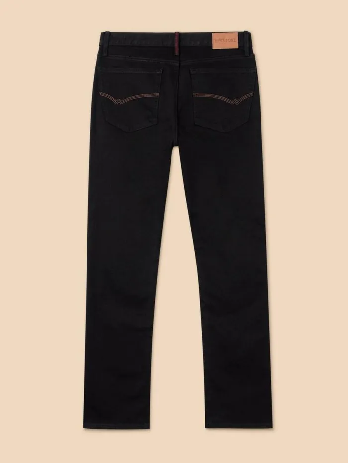 Men Eastwood Straight Jean Pure Black White Stuff Jeans