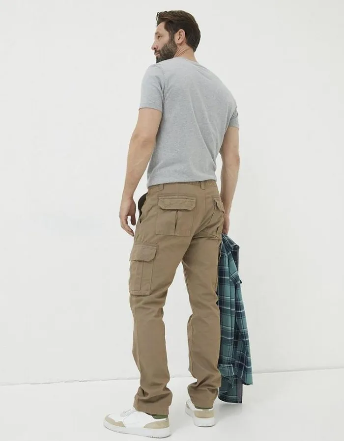 Men FatFace Festival Collection Breakyard Cargo Pants Dark Natural