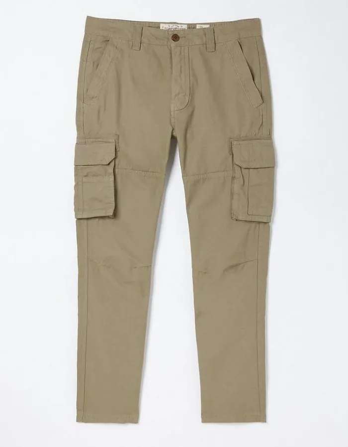 Men FatFace Festival Collection Breakyard Cargo Pants Dark Natural