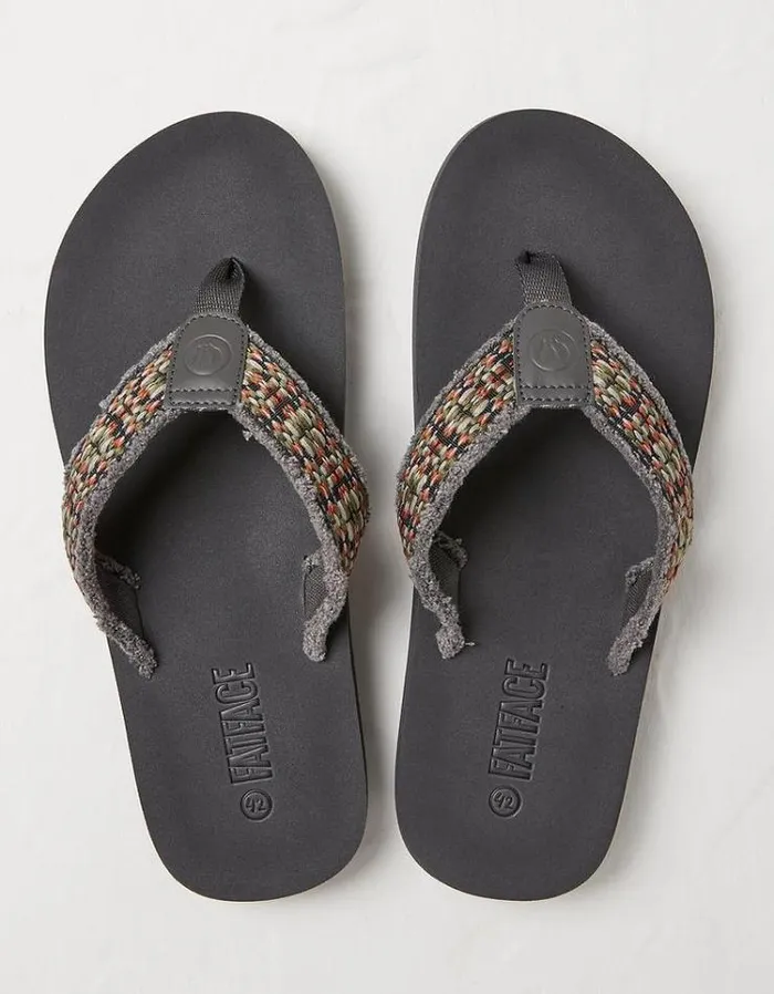 Men FatFace Flip Flops Harris Flip Flops Grey