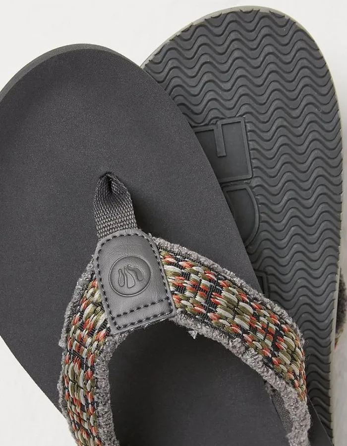 Men FatFace Flip Flops Harris Flip Flops Grey