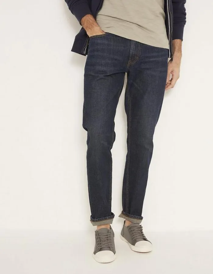 Men FatFace Jeans Slim Dark Vintage Wash Jeans Denim
