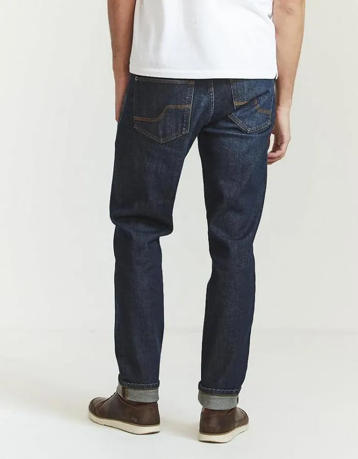 Men FatFace Jeans Slim Dark Vintage Wash Jeans Denim
