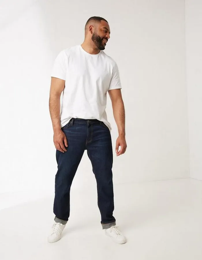 Men FatFace Jeans Slim Dark Vintage Wash Jeans Denim
