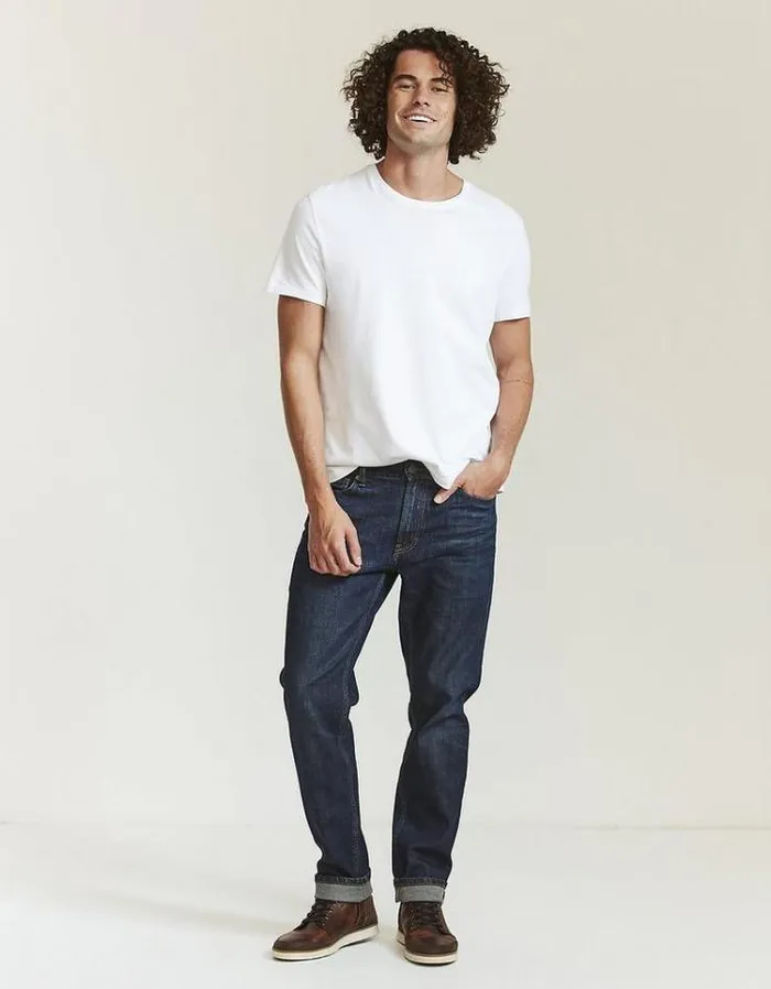 Men FatFace Jeans Slim Dark Vintage Wash Jeans Denim
