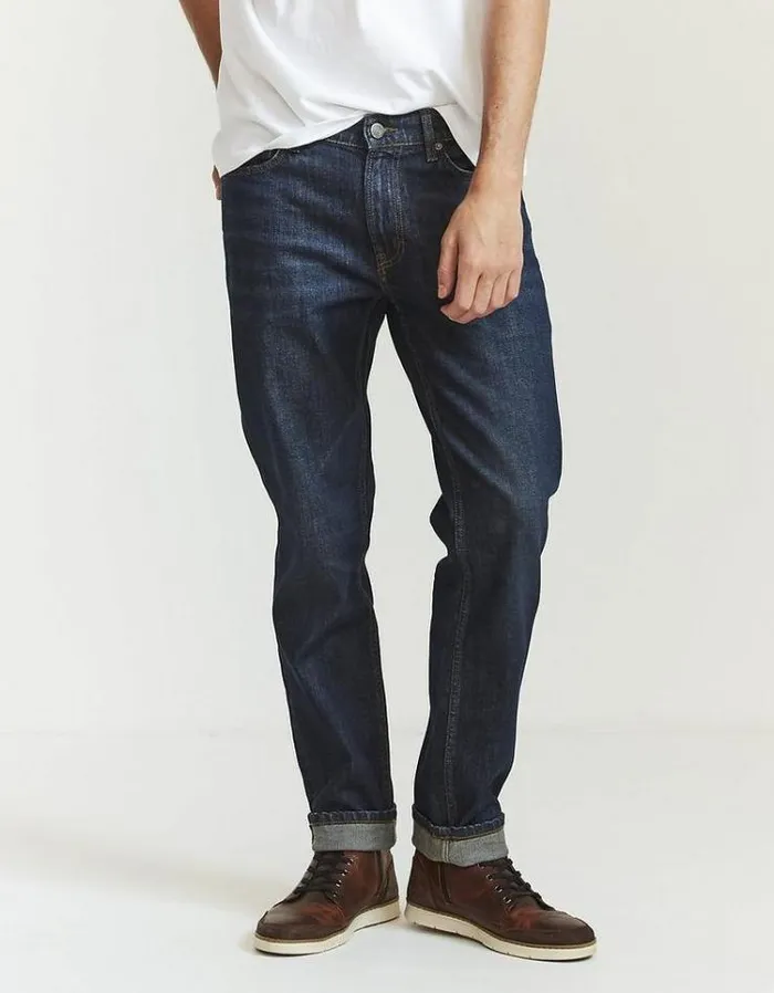 Men FatFace Jeans Slim Dark Vintage Wash Jeans Denim
