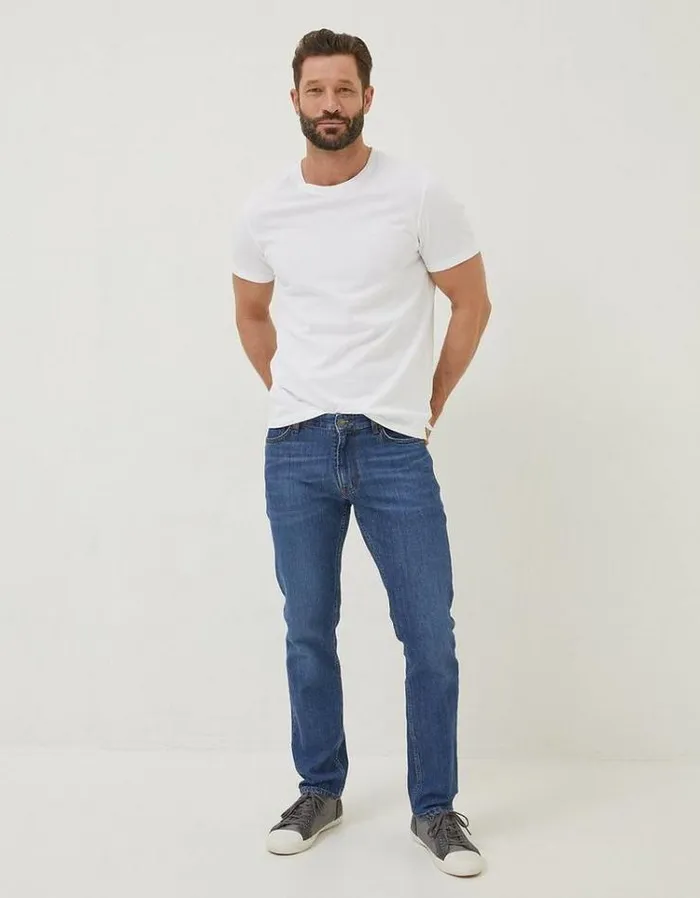 Men FatFace Jeans Slim Mid Wash Jeans Denim