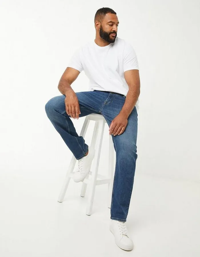Men FatFace Jeans Slim Mid Wash Jeans Denim