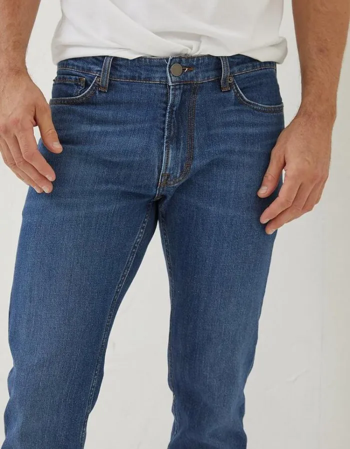 Men FatFace Jeans Slim Mid Wash Jeans Denim