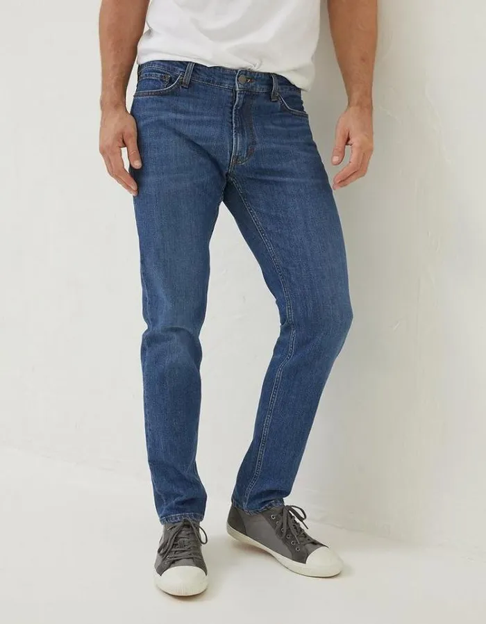 Men FatFace Jeans Slim Mid Wash Jeans Denim