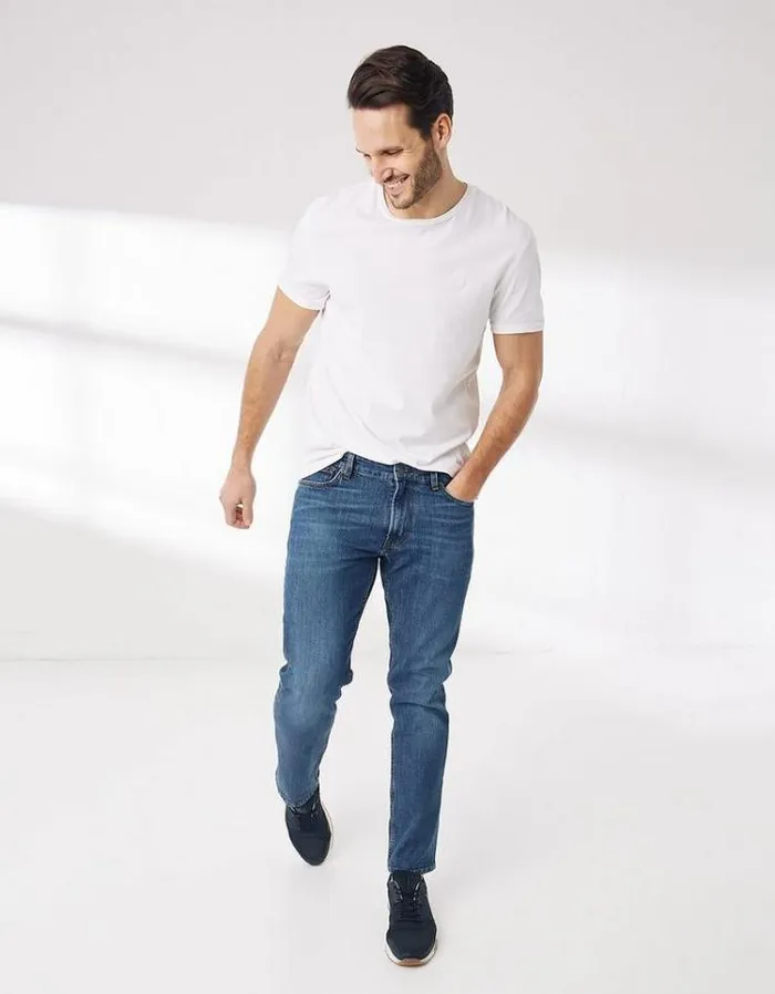Men FatFace Jeans Slim Stone Wash Jeans Denim