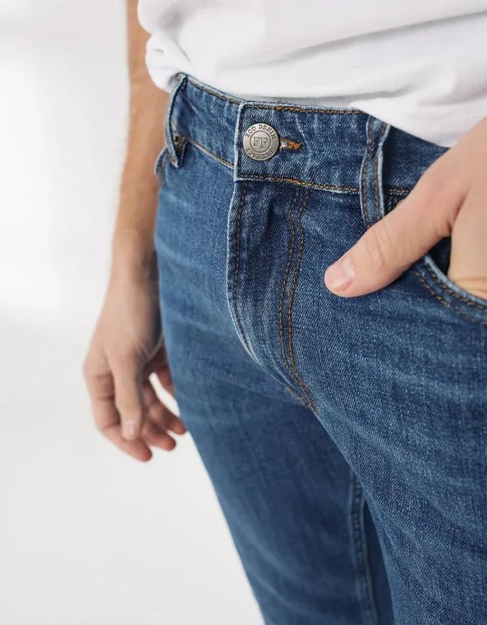 Men FatFace Jeans Slim Stone Wash Jeans Denim