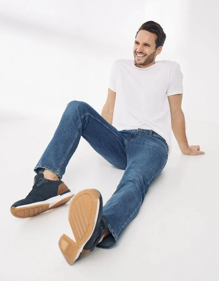 Men FatFace Jeans Slim Stone Wash Jeans Denim