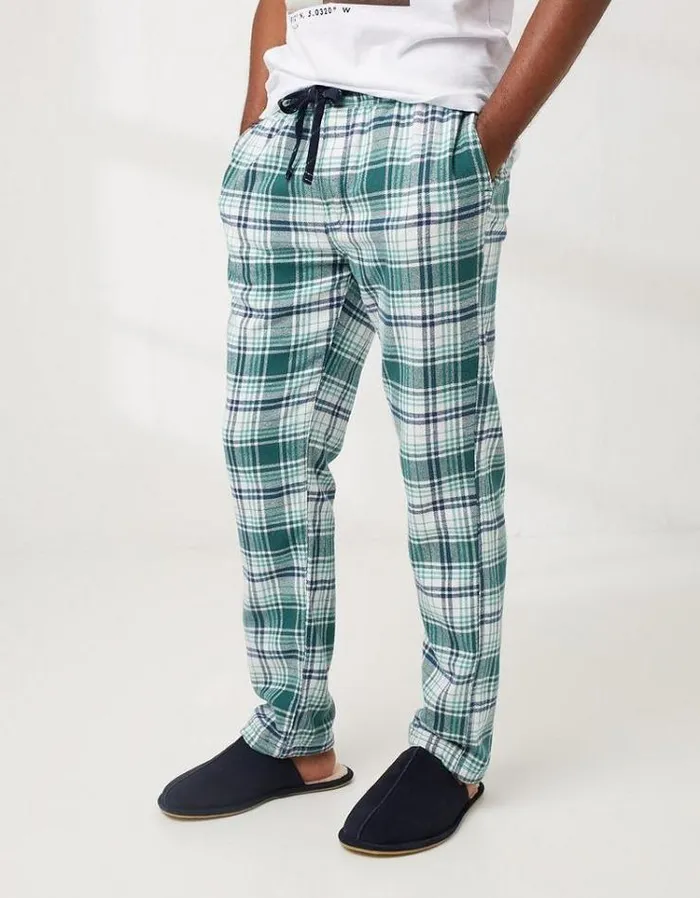 Men FatFace Men039s Sale Nailsea Checked PJ Bottoms Grass Green
